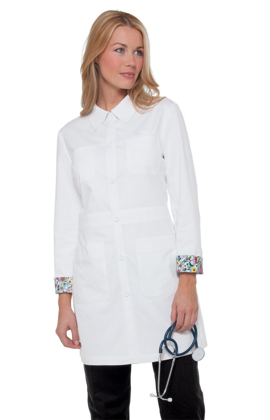 Koi Basics Rebecca Lab Coat (White)