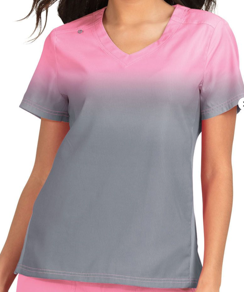 Koi Stretch Reform Top More Pink/Platinum Grey